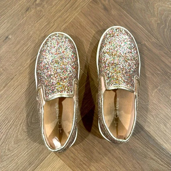 Carter's Shoes Kids Glitter Sneakers Rose Gold Slip On Poshmark